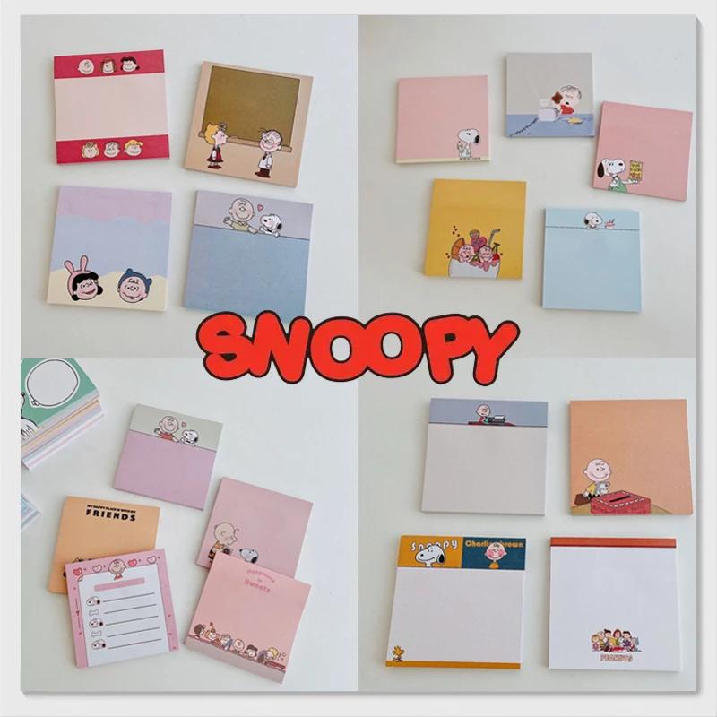 Kawaii Snoopy Tabs Sticky Notes Memo Pad Cute Stationery Memo Pads Sheets Notepad Stationary Office Supplies Decorat